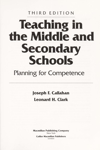 Teaching in the Middle and Secondary Schools