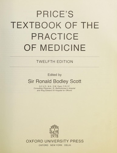 Price's Textbook of the practice of Medicine