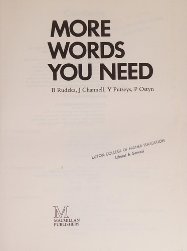 More Words you Need