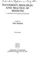 DAVIDSON'S principles and practice of Medicine
