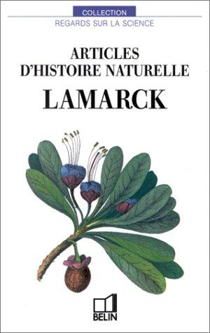 ARTICLES d'histoire naturelle LAMARCK