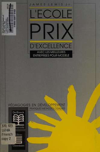 L'ecole, prix d'excellence