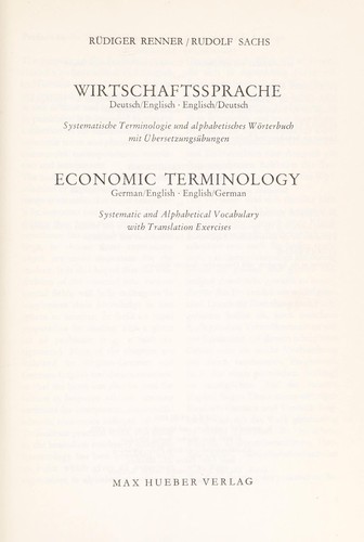 Wirtschaftssprache